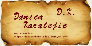 Danica Karalejić vizit kartica